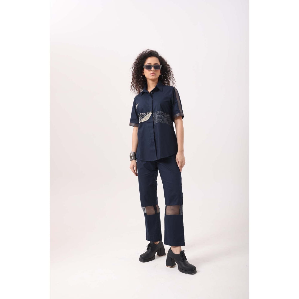September Spring Navy Whale Co-Ord Set - Navy Blue