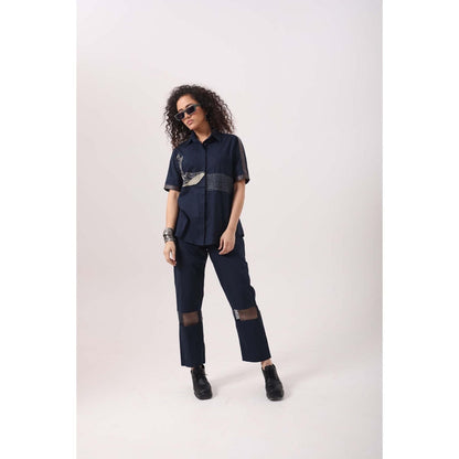 September Spring Navy Whale Co-Ord Set - Navy Blue