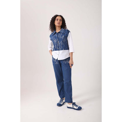 September Spring Rugged Denim Co-Ord Set - Blue