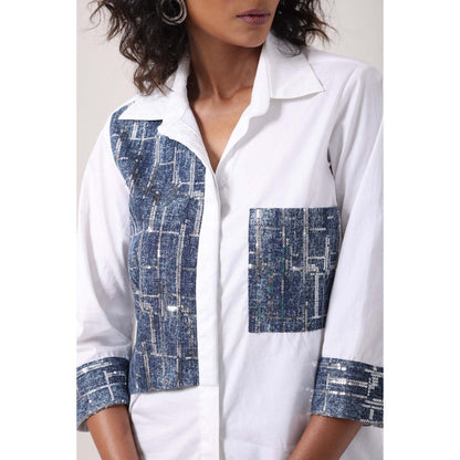 September Spring Micro - Sequence Panel Co-Ord Set - Blue