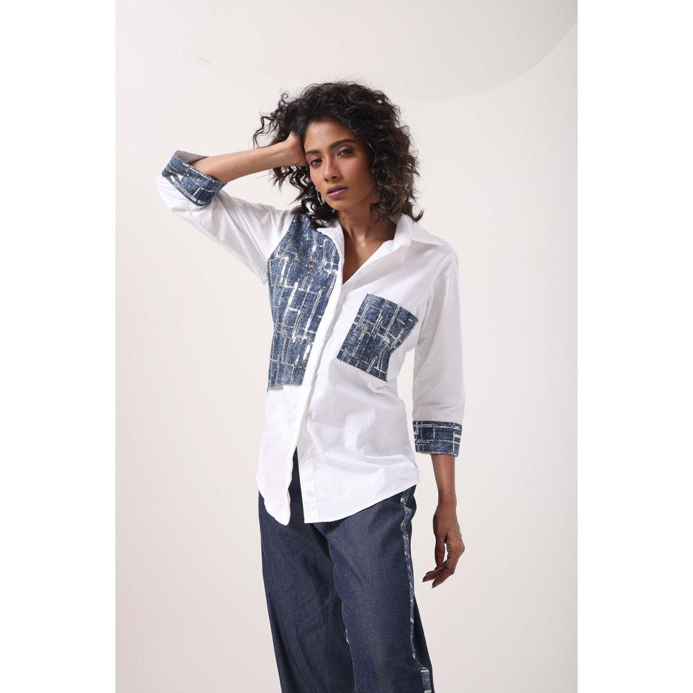 September Spring Micro - Sequence Panel Co-Ord Set - Blue