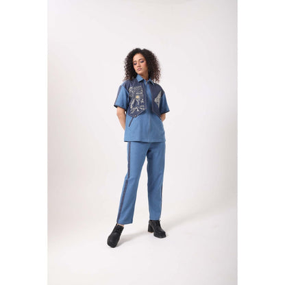 September Spring Mountain Denim Co-Ord Set - Blue