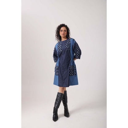 September Spring Jenn Drawstring Dress - Blue