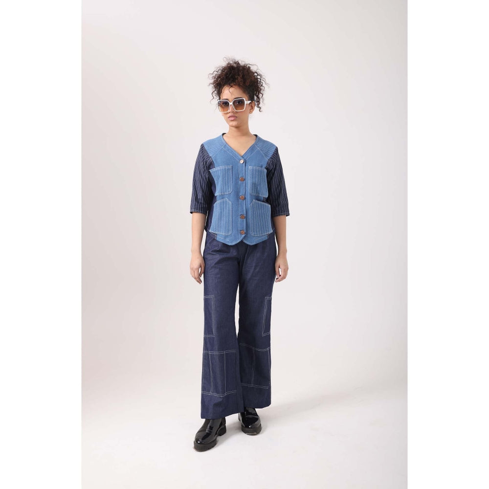 September Spring Puzzle Anchor Co-Ord Set - Blue