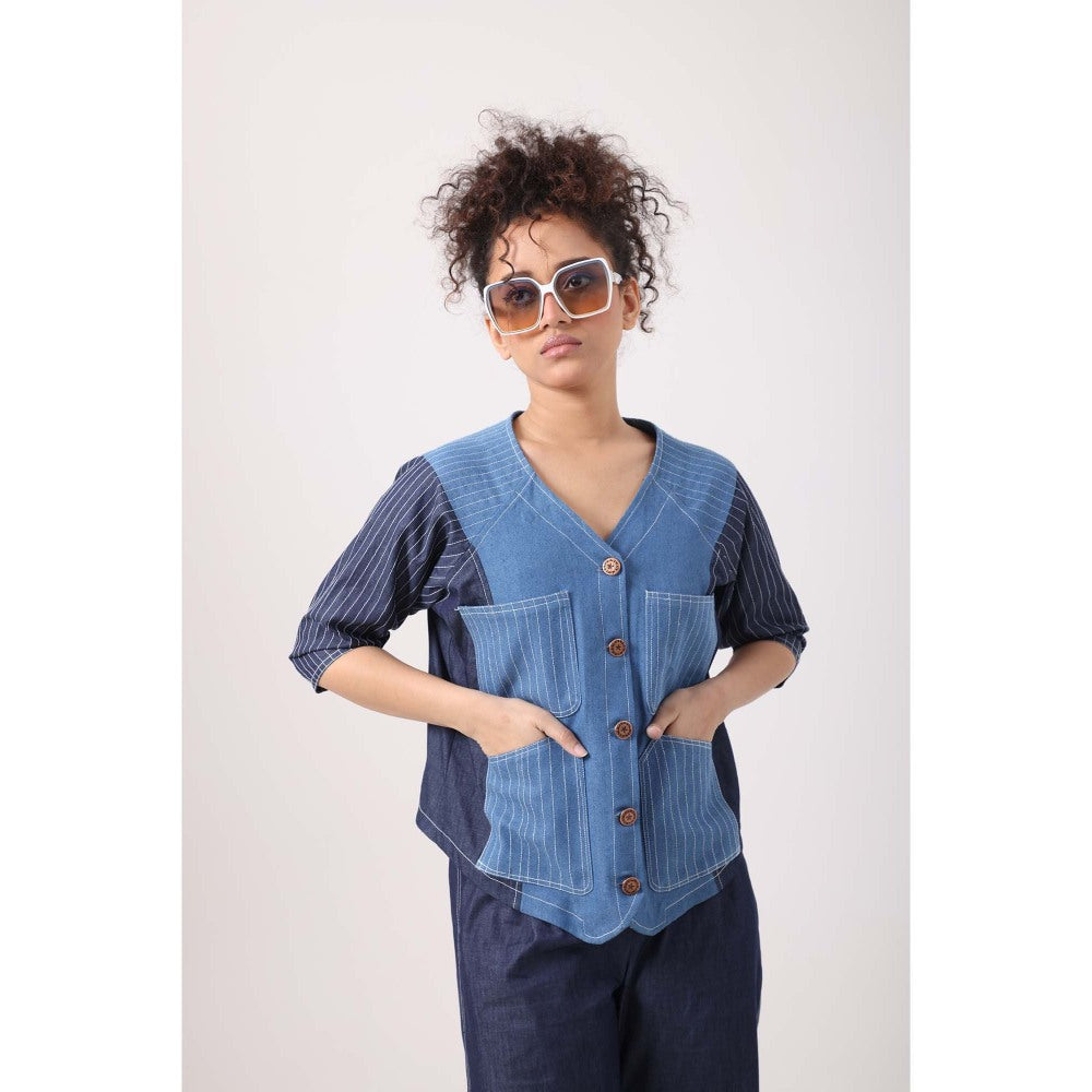 September Spring Puzzle Anchor Co-Ord Set - Blue