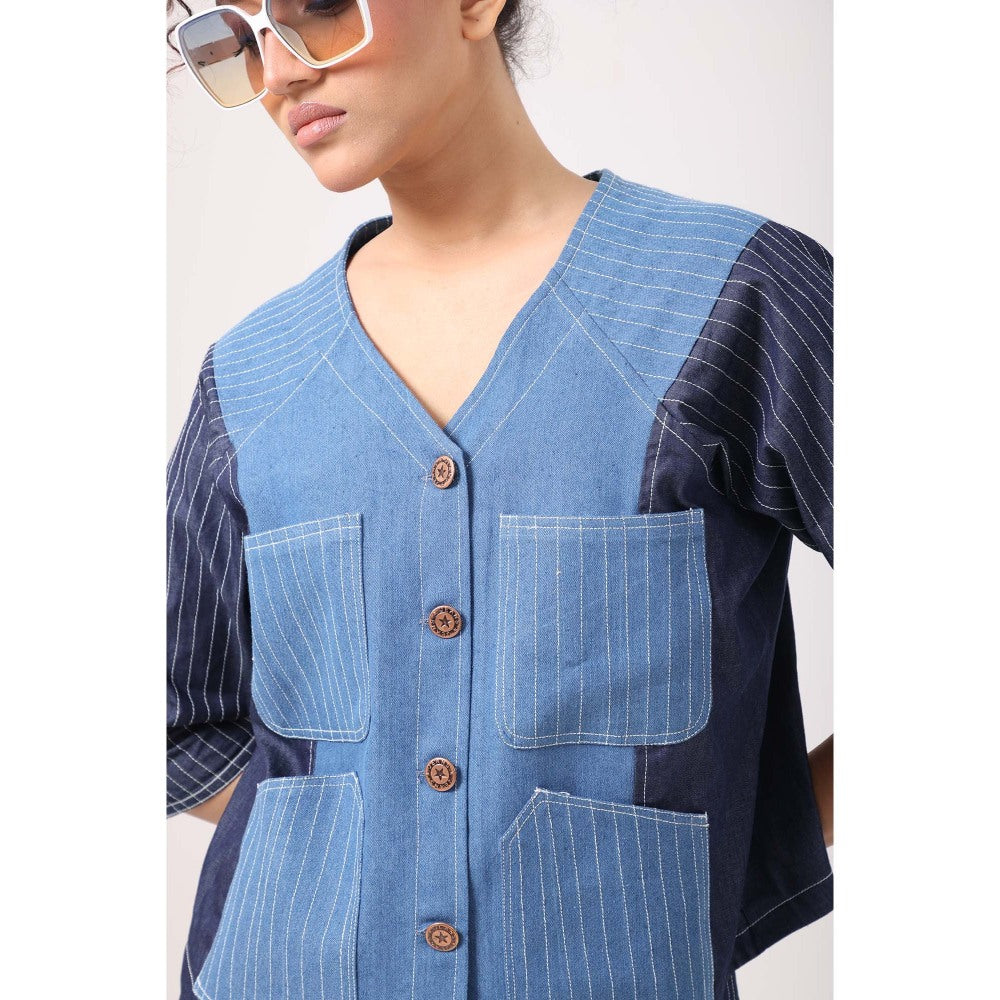 September Spring Puzzle Anchor Co-Ord Set - Blue