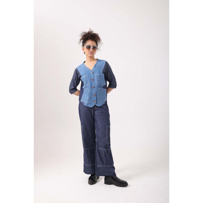September Spring Puzzle Anchor Co-Ord Set - Blue