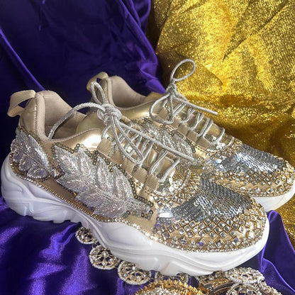 Chal Jooti Royal Gold Silvercrest Sneakers