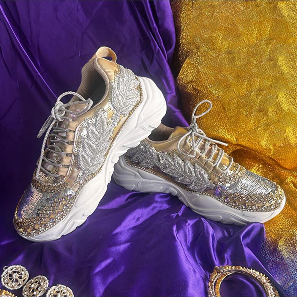 Chal Jooti Royal Gold Silvercrest Sneakers