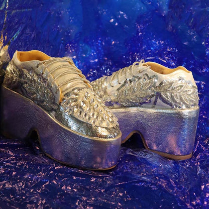 Chal Jooti The Snowflake Silver Sneakers