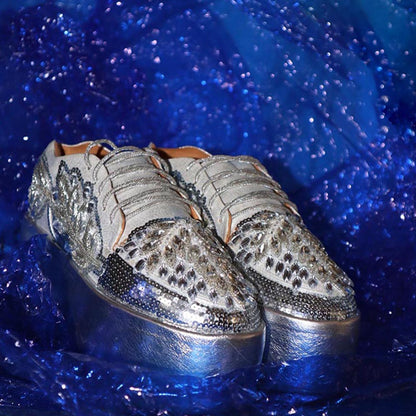 Chal Jooti The Snowflake Silver Sneakers