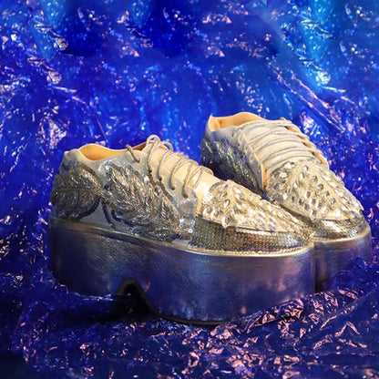 Chal Jooti The Snowflake Silver Sneakers