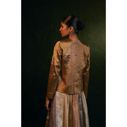 Charkhee Midas Gold Tissue Blazer