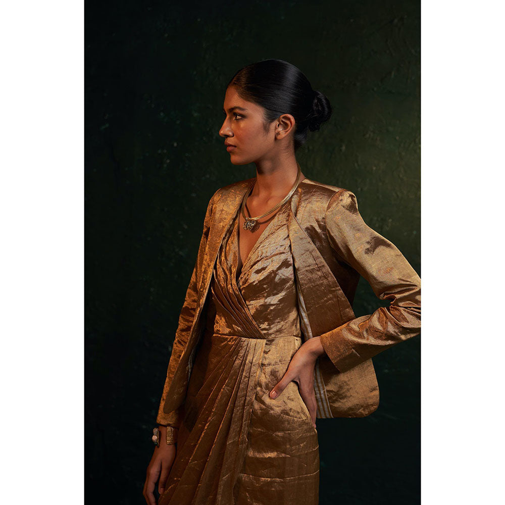 Charkhee Midas Gold Tissue Blazer