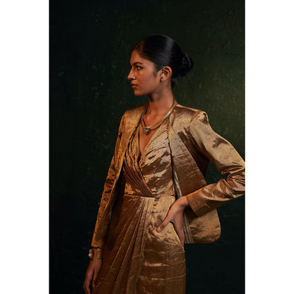 Charkhee Midas Gold Tissue Blazer
