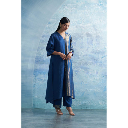 Charkhee Aura Royal Blue Kurta with Pant and Dupatta (Set of 3)