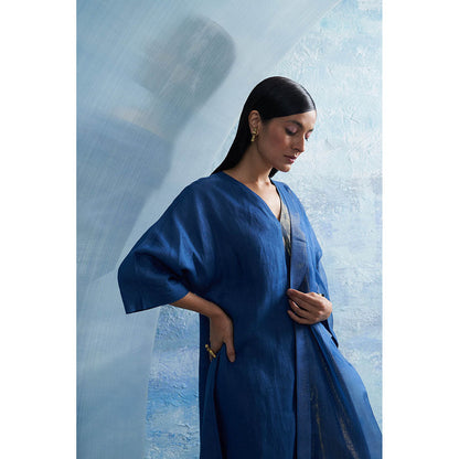 Charkhee Aura Royal Blue Kurta with Pant and Dupatta (Set of 3)