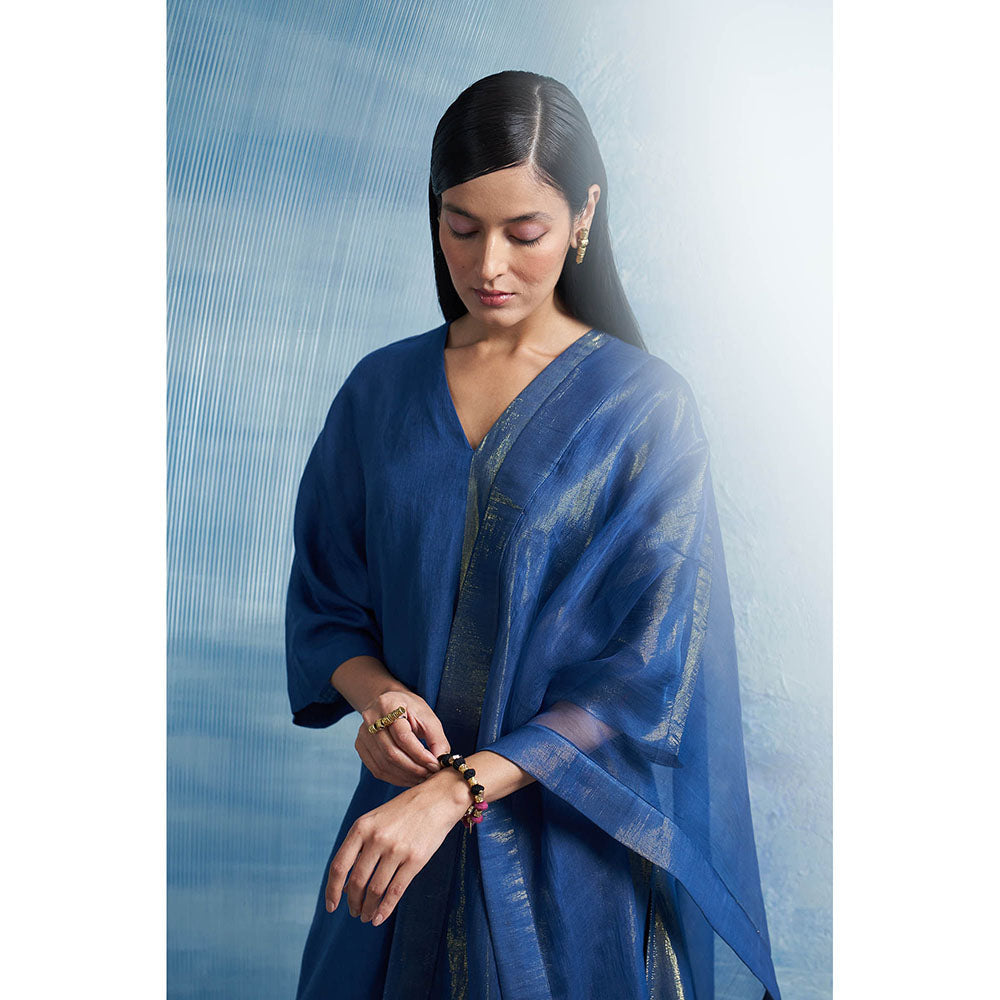 Charkhee Aura Royal Blue Kurta with Pant and Dupatta (Set of 3)