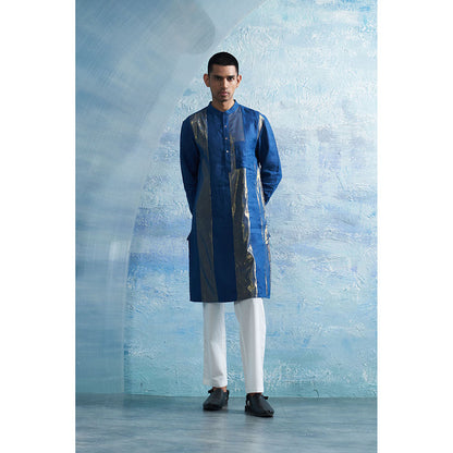 Charkhee Aura Royal Blue Kurta with Pant (Set of 2)