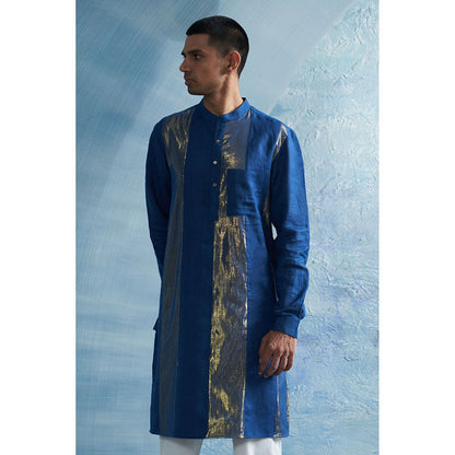Charkhee Aura Royal Blue Kurta with Pant (Set of 2)