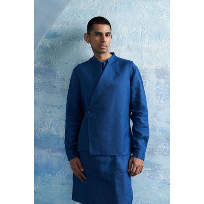 Charkhee Aura Royal Blue Overlap Jacket
