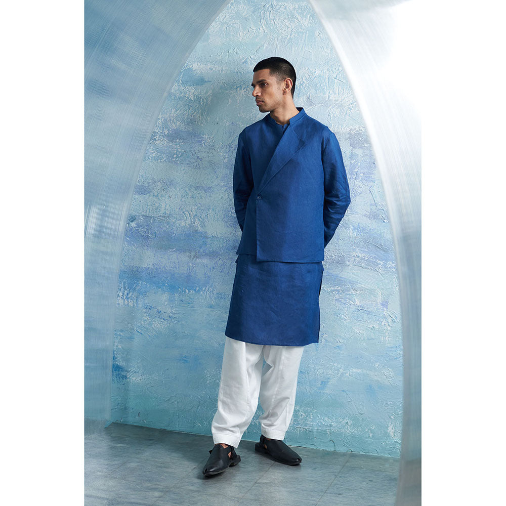 Charkhee Aura Royal Blue Overlap Jacket