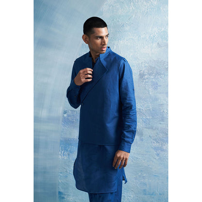Charkhee Aura Royal Blue Overlap Jacket
