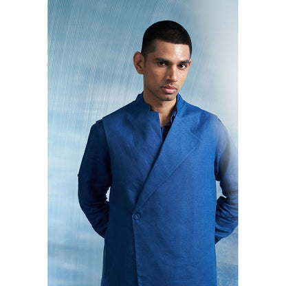 Charkhee Aura Royal Blue Overlap Jacket