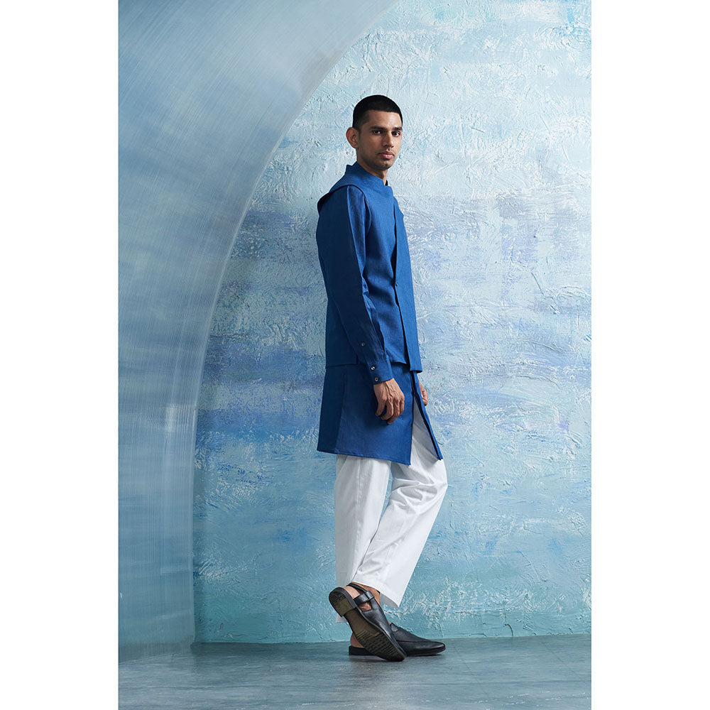 Charkhee Aura Royal Blue Overlap Jacket