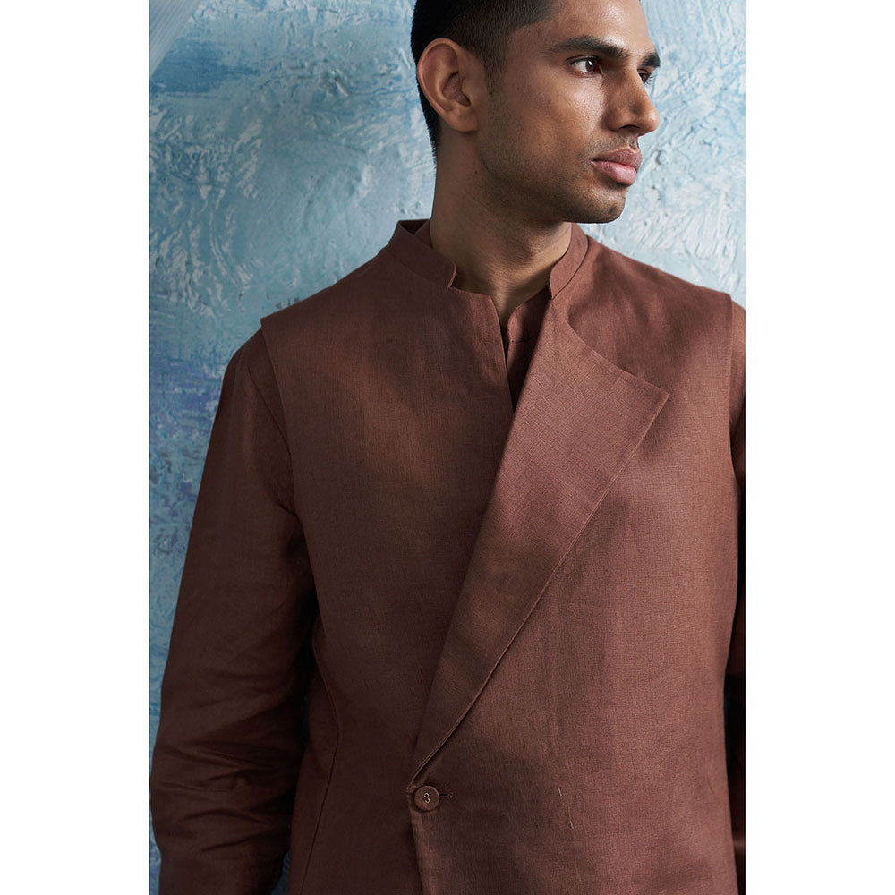 Charkhee Aura Brown Overlap Jacket