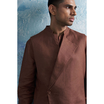 Charkhee Aura Brown Overlap Jacket