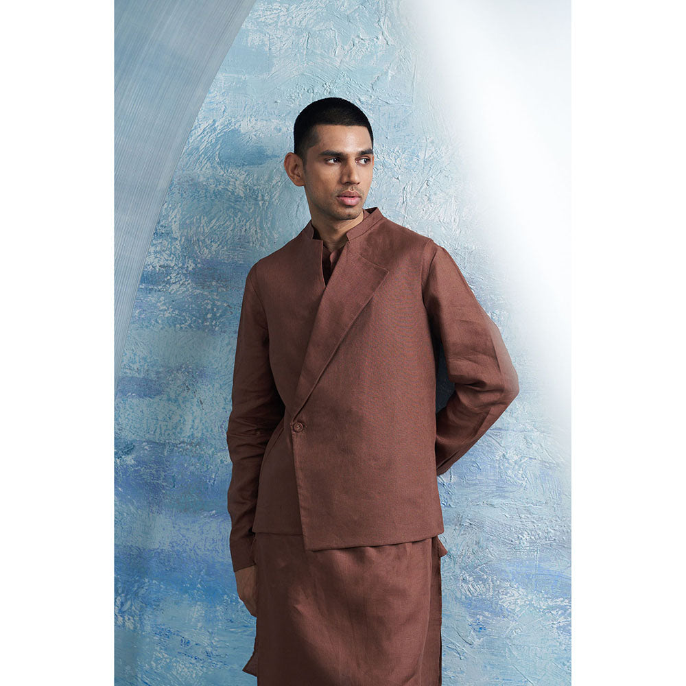Charkhee Aura Brown Overlap Jacket