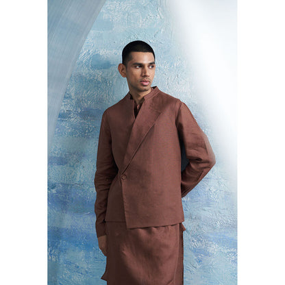 Charkhee Aura Brown Overlap Jacket