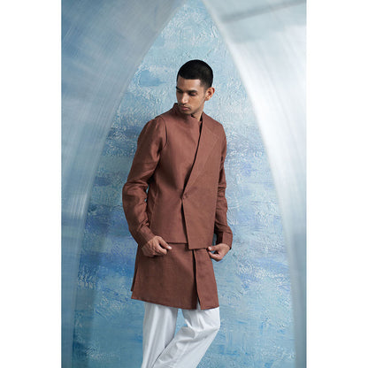 Charkhee Aura Brown Overlap Jacket