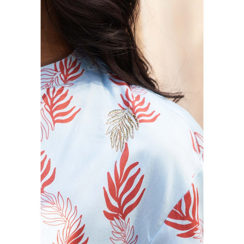 Charkhee Blue Printed Co-Ord (Set of 2)