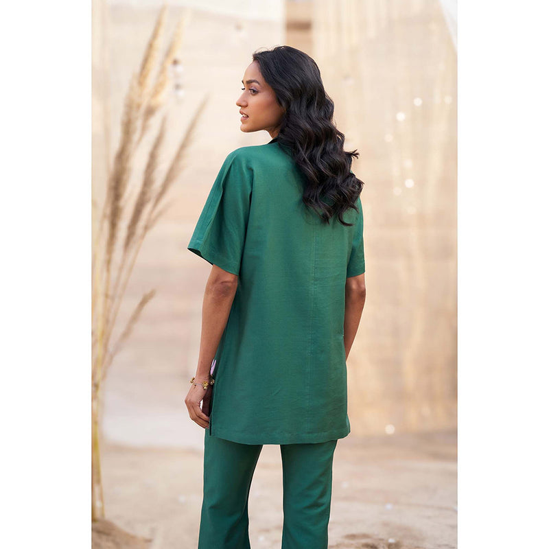 Charkhee Green Big Motif Co-Ord (Set of 2)
