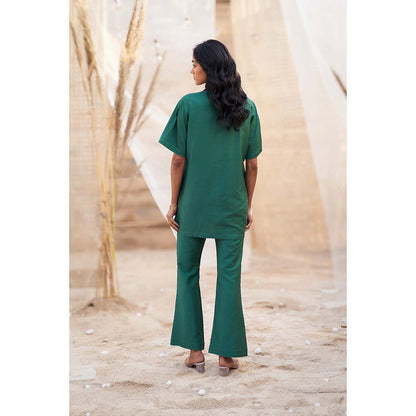 Charkhee Green Big Motif Co-Ord (Set of 2)