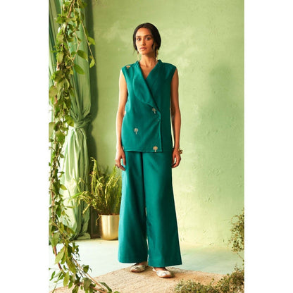 Charkhee Teal Kinaara Co-Ord Set