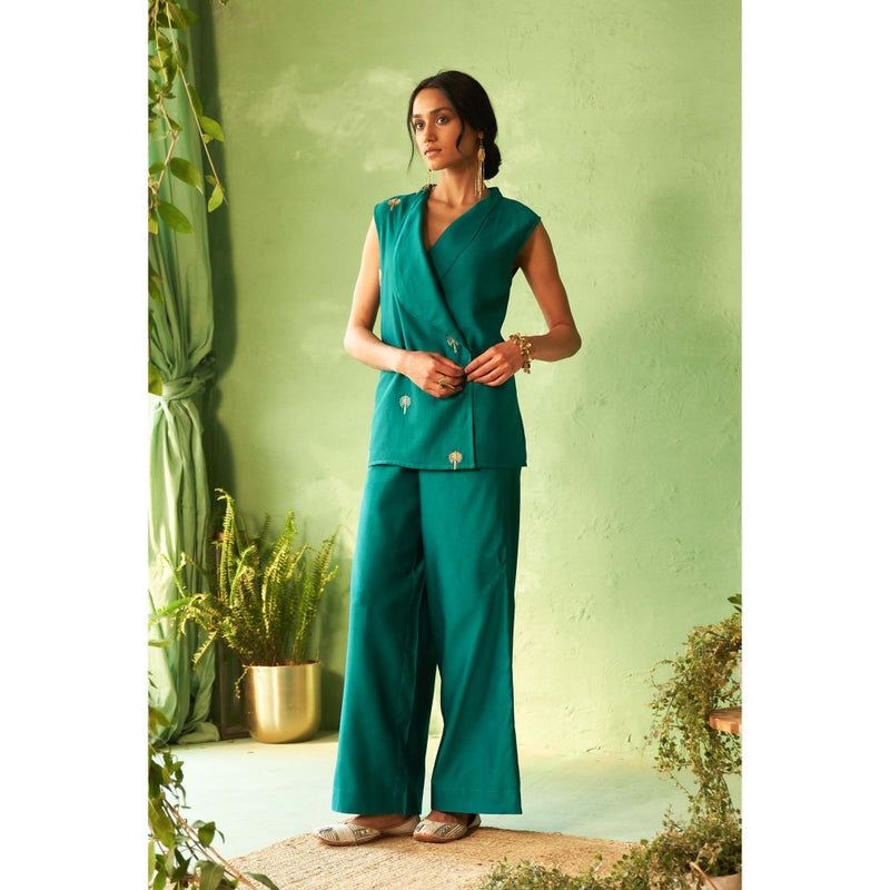 Charkhee Teal Kinaara Co-Ord Set
