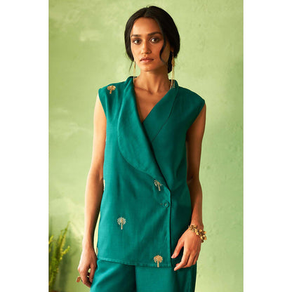 Charkhee Teal Kinaara Co-Ord Set