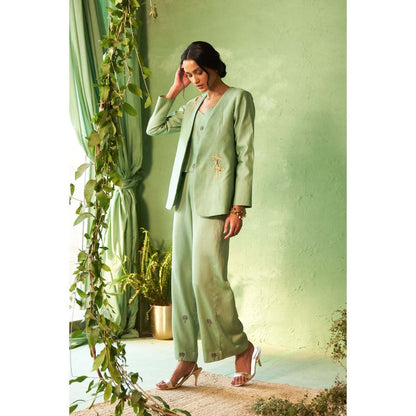 Charkhee Green Kinaara Co-Ord Set