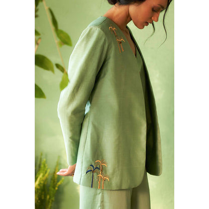 Charkhee Green Kinaara Co-Ord Set