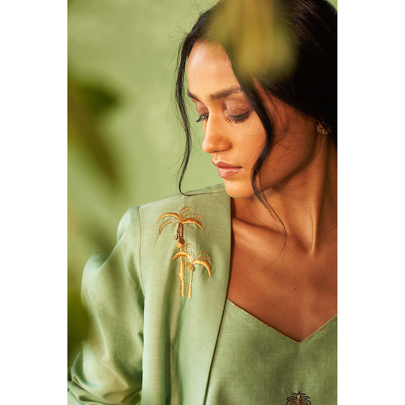 Charkhee Green Kinaara Co-Ord Set
