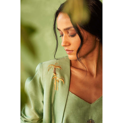 Charkhee Green Kinaara Co-Ord Set
