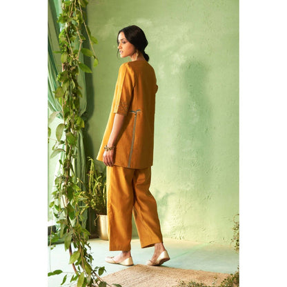 Charkhee Mustard Kinaara Co-Ord Set