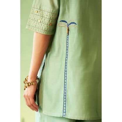 Charkhee Green Kinaara Co-Ord Set