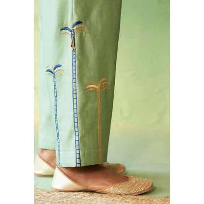 Charkhee Green Kinaara Co-Ord Set