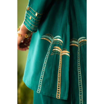 Charkhee Teal Kinaara Co-Ord Set