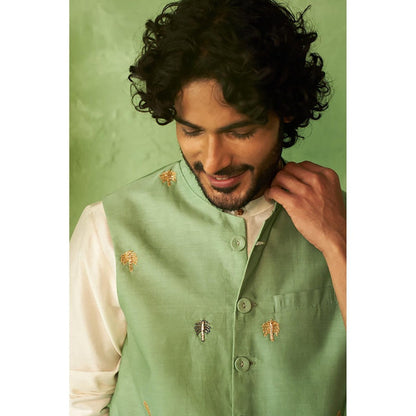 Charkhee Kinaara White Bundi Set