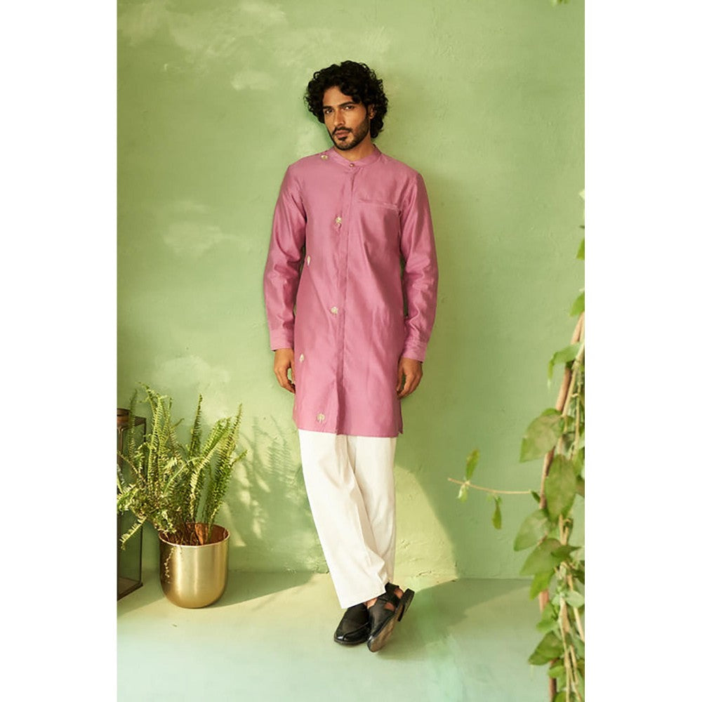 Charkhee Kinaara Front Open Kurta with Pyjama